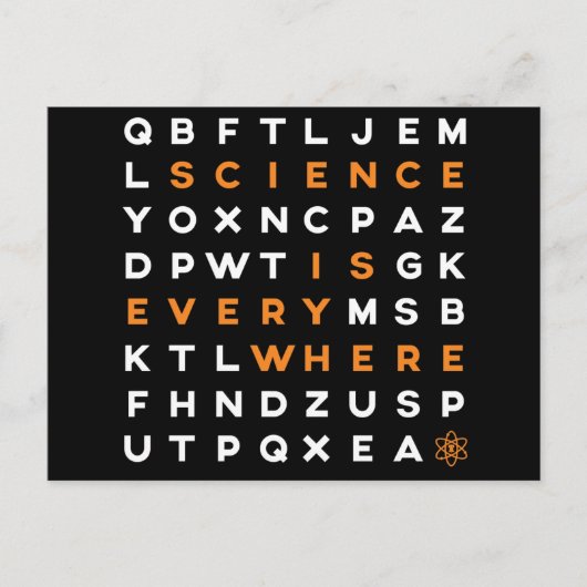 Wetenschap is overal briefkaart (Voorkant)