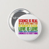 Wetenschap is Real Black Lives Matter Button (Voorkant /achterkant)