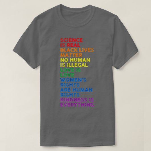 Wetenschap is Real Black Lives Matter Pride Month T-shirt (Design voorkant)