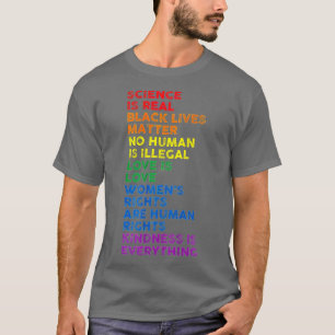 Wetenschap is Real Black Lives Matter Pride Month T-shirt