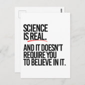 WETENSCHAP IS REAL BRIEFKAART (Voorkant / Achterkant)