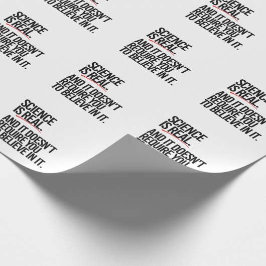 WETENSCHAP IS REAL CADEAUPAPIER (Hoek)