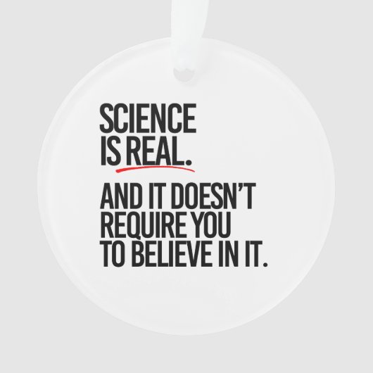 WETENSCHAP IS REAL ORNAMENT (voorkant)