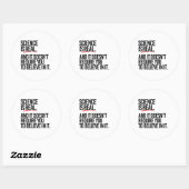 WETENSCHAP IS REAL RONDE STICKER (Vel)