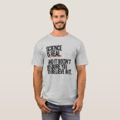 WETENSCHAP IS REAL T-SHIRT (Voorkant volledig)