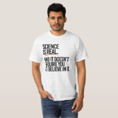 WETENSCHAP IS REAL T-SHIRT (Voorkant volledig)