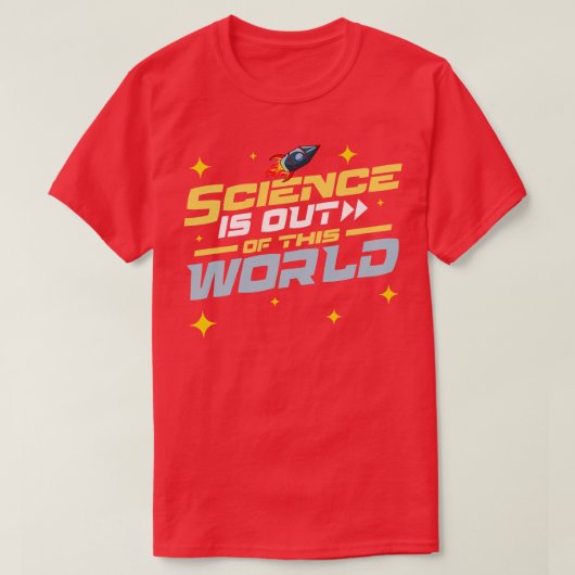 Wetenschap is uit deze wereld t-shirt (Design voorkant)