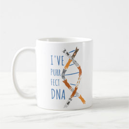 Wetenschap Kat DNA Helix Ik heb Purr-fect DNA Koffiemok