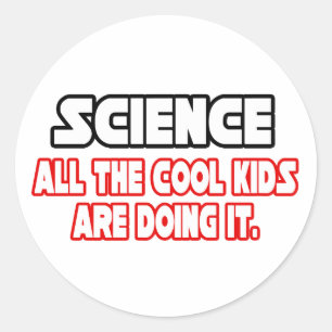 Wetenschap...Koel Kinderen Ronde Sticker