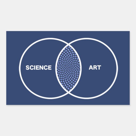 Wetenschap/Kunstvendiagram Rechthoekige Sticker (Voorkant)