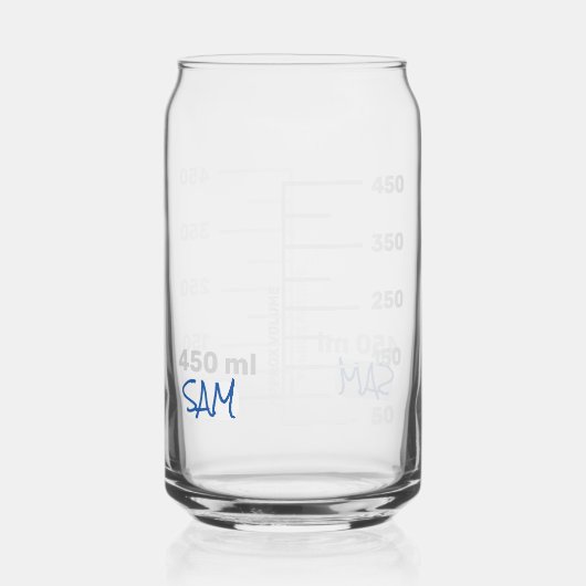 Wetenschap Lab Beaker gepersonaliseerde glaschemie Blikvorm Glas (Voorkant)
