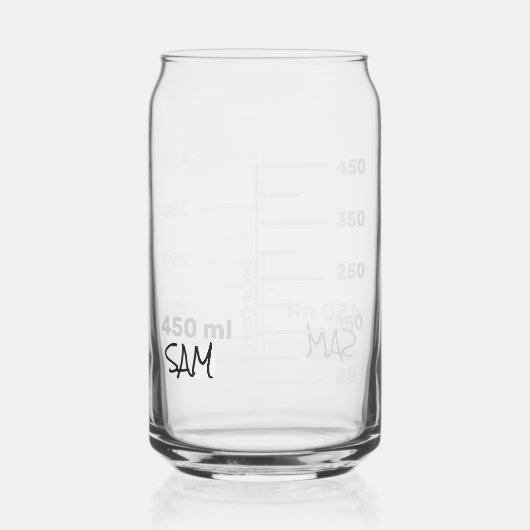 Wetenschap Lab Beaker gepersonaliseerde glaschemie Blikvorm Glas (Voorkant)