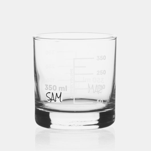 Wetenschap Lab Beaker gepersonaliseerde glaschemie Whisky Glas (Voorkant)