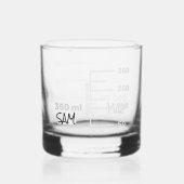 Wetenschap Lab Beaker gepersonaliseerde glaschemie Whisky Glas (Achterkant)