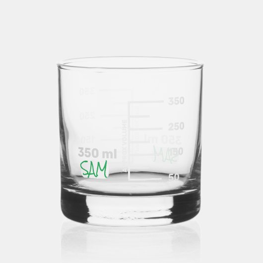 Wetenschap Lab Beaker gepersonaliseerde glaschemie Whisky Glas (Voorkant)