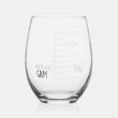 Wetenschap Lab Beaker gepersonaliseerde glaschemie Wijnglas Zonder Voet (Voorkant)