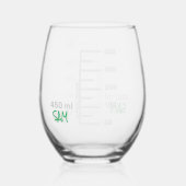 Wetenschap Lab Beaker gepersonaliseerde glaschemie Wijnglas Zonder Voet (Achterkant)