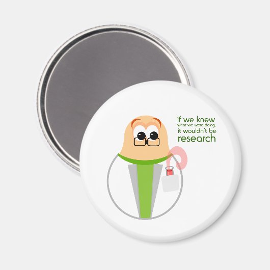 Wetenschap Lab Onderzoeker Magneet (Voorkant / Achterkant)