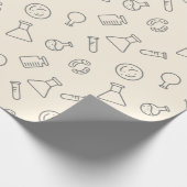 Wetenschap Laboratoriummateriaal Gele Crème Chemie Cadeaupapier (Hoek)