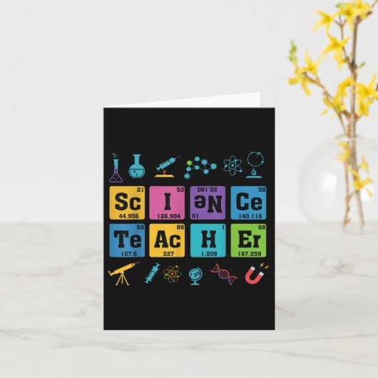 Wetenschap Leraar Chemie Elementen Periodiek Tabel Kaart (Gele Bloem)