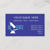 Wetenschap Leraar / Educator Microscoop Visitekaartje (Voorkant)