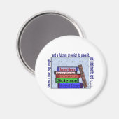 Wetenschap leraar geschenken, unieke boek stapel o magneet (Voorkant / Achterkant)