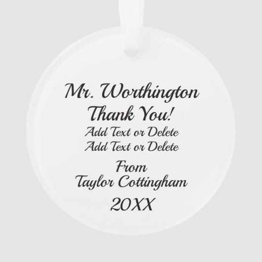 Wetenschap - Leraar - Ornament (achterkant)