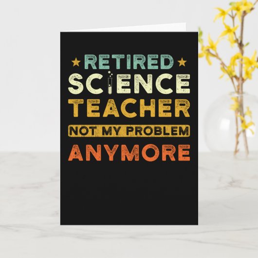 Wetenschap Leraar Pensioen Gift Kaart (Gele Bloem)