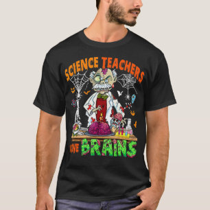 Wetenschap leraren hersenen liefhebber Halloween h T-shirt