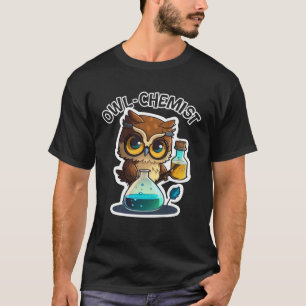 Wetenschap Leuke Chemie Nerd Uil Chemist Dieren Ge T-shirt