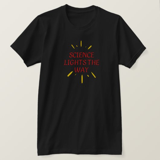 Wetenschap licht de weg in t-shirt (Design voorkant)