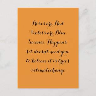 Wetenschap maakt klimaatverandering mogelijk briefkaart