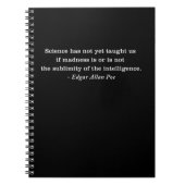 Wetenschap Madness Edgar Allan Poe Quote Notitieboek (Voorkant)