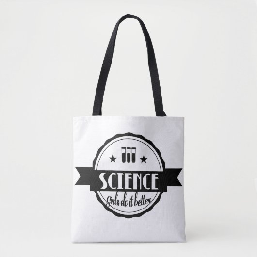 Wetenschap. Meisjes doen het beter Tote Bag (Voorkant)
