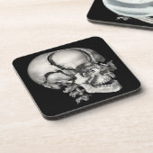  Wetenschap Menselijke Anatomie, Antiek schedel Bier Onderzetter (Linkerzijde)