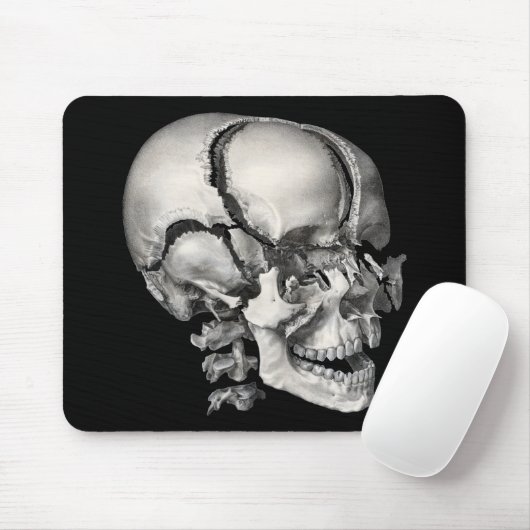  Wetenschap Menselijke Anatomie, Antiek schedel Muismat (Met muis)