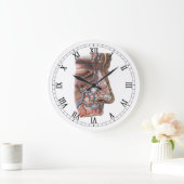 wetenschap menselijke anatomie, gezicht met neus grote klok (Huis)