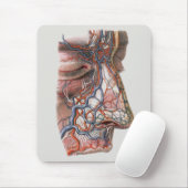  wetenschap menselijke anatomie, gezicht met neus muismat (Met muis)