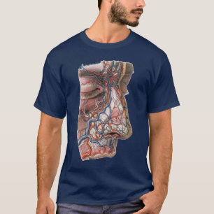  wetenschap menselijke anatomie, gezicht met neus t-shirt