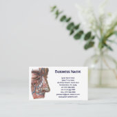 wetenschap menselijke anatomie, gezicht met neus visitekaartje (Staand voorkant)