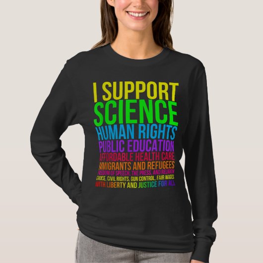 Wetenschap Mensenrechten T-shirt (Voorkant)