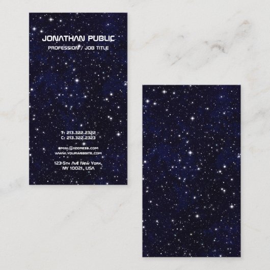 Wetenschap Natuurkunde Ruimte Universum Elegant Pl Visitekaartje (Voorkant / Achterkant)