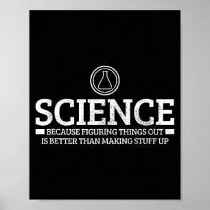 Wetenschap Natuurkunde Scheikunde Nerd Grappige Sp Poster