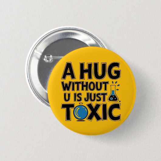 Wetenschap nerd knuffel zonder onze Chemie leraar Ronde Button 5,7 Cm (Voorkant /achterkant)