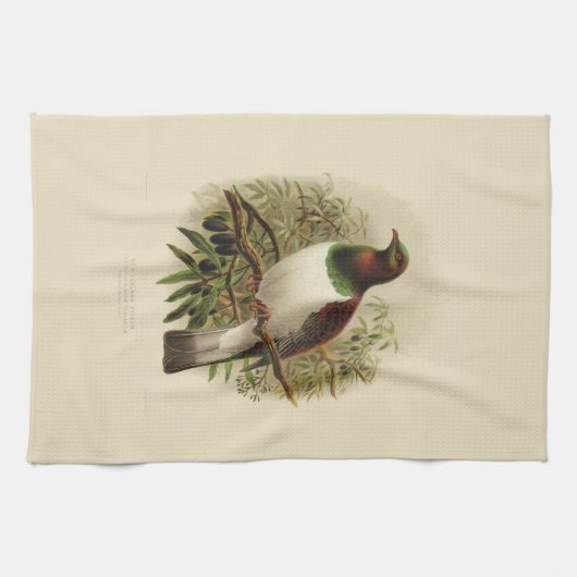  wetenschap NZ Birds - Kereru Tea Towel Theedoek (Horizontaal)