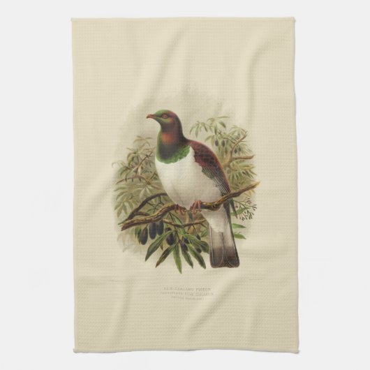  wetenschap NZ Birds - Kereru Tea Towel Theedoek (Verticaal)