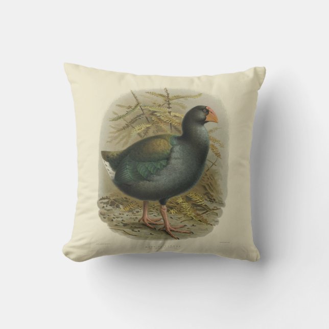  wetenschap NZ Birds - Takahe Square Cushion Kussen (Voorkant)