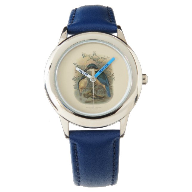  Wetenschap NZ Vogels - NZ Kingfisher Horloge (Voorkant)