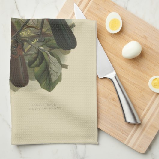  Wetenschap NZ Vogels - Zaddleback Tea Towel Theedoek (Quarter Fold)