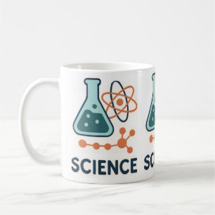 Wetenschap Onderwerp Sticker – Kolf, Moleculen & A Koffiemok